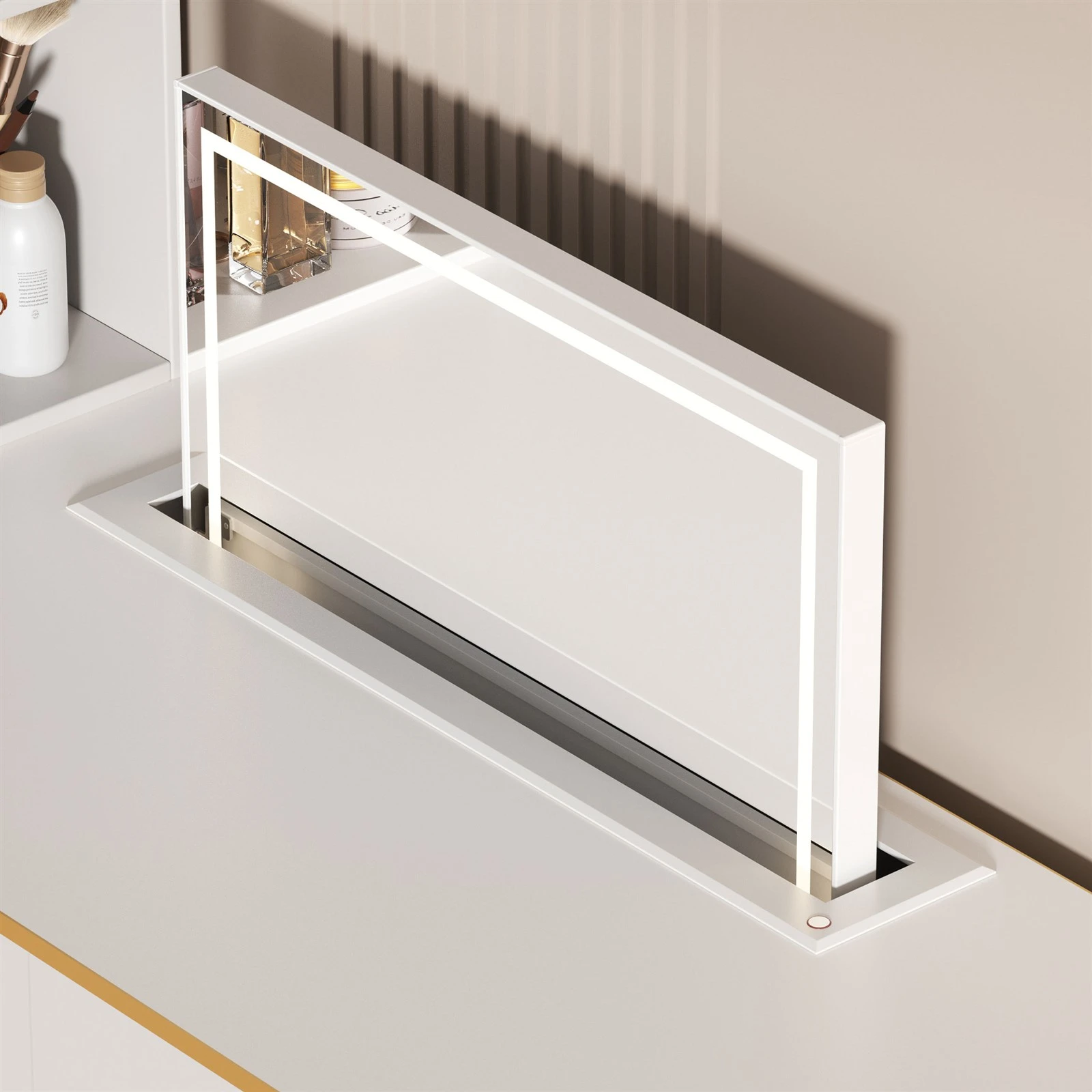 The concealed motorized lift mirror The concealed motorized lift mirror